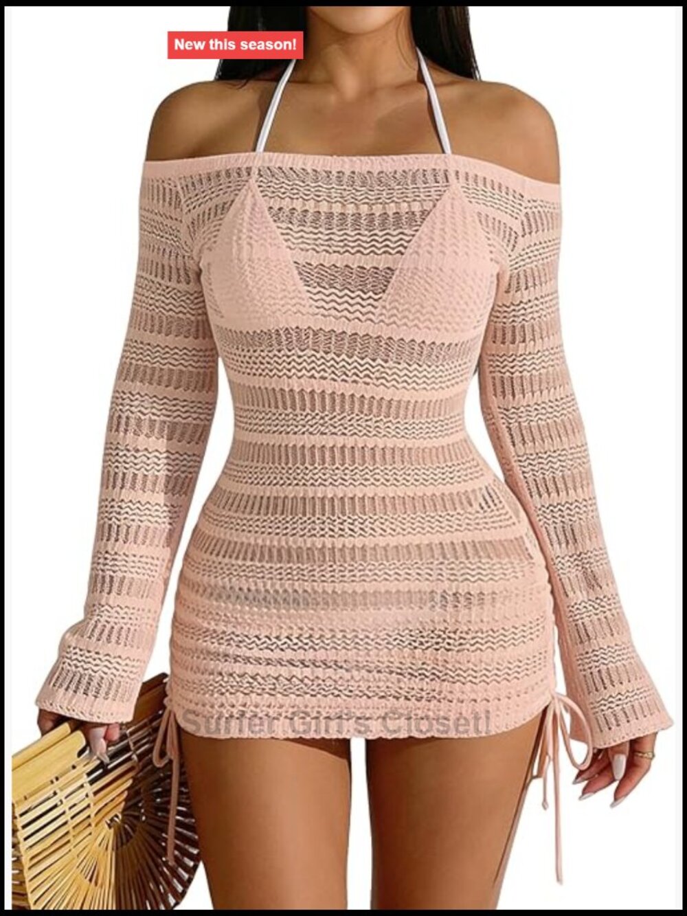 Long Sleeve Swim Cover Up Dress Beach Vacation Outfits